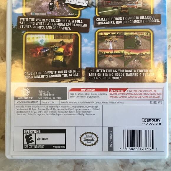 Monster 4x4 World Circuit Nintendo Wii 2006 Complete w/ Manual - Tested/ Working - Picture 3 of 5